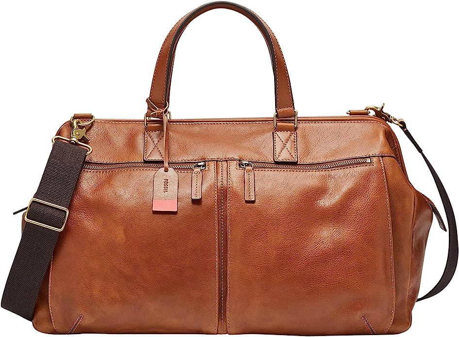 Fossil Men's Defender or Dillon Leather Travel Overnight Duffle Bag | Amazon (US)