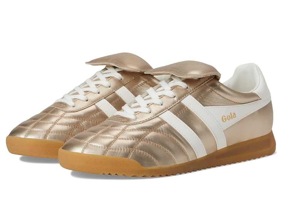 Gola Stadium '86 Women's Walking Shoes Gold/Off White : 8 B - Medium, Leather | Zappos