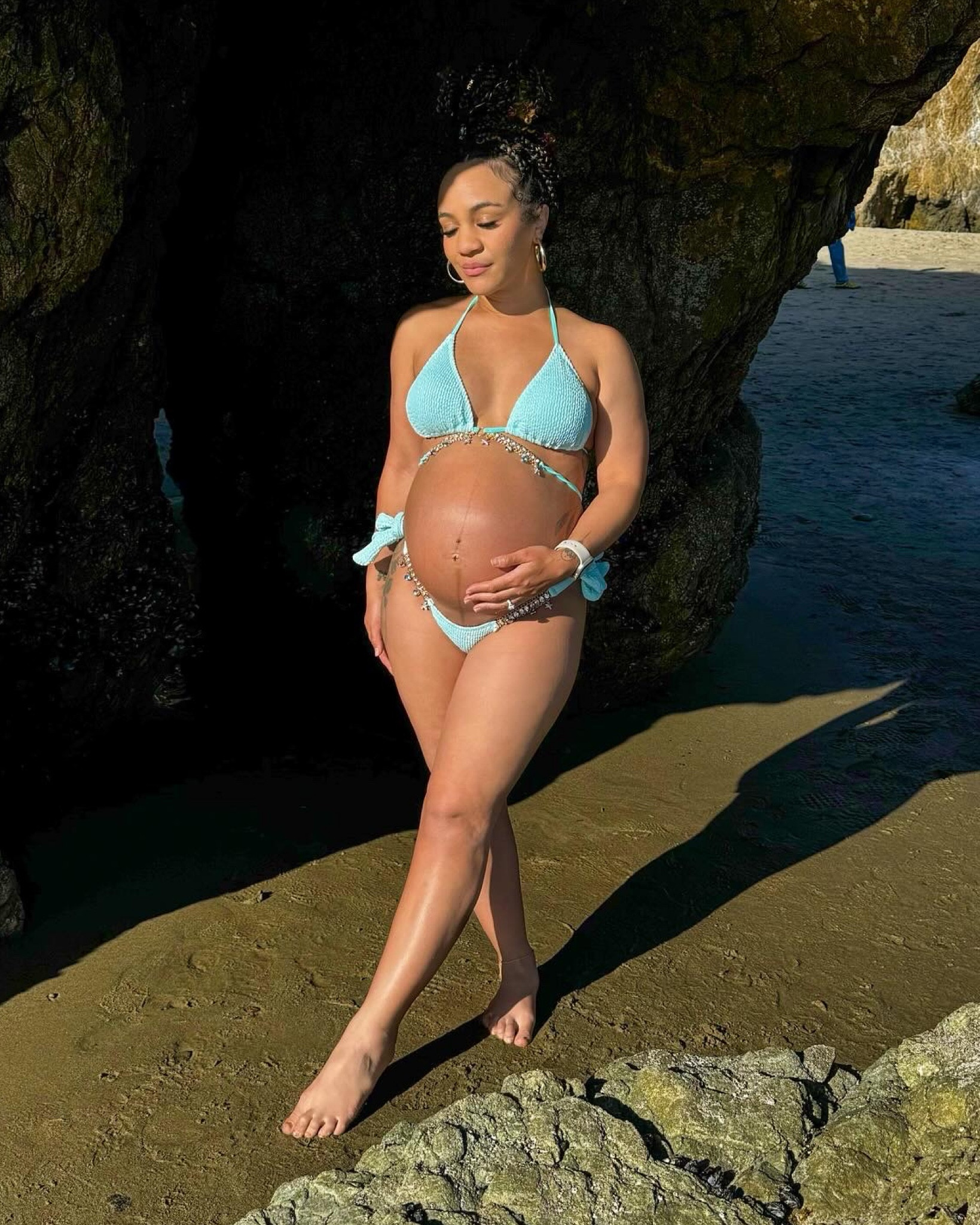 This beautiful swimsuit with gems looked so pretty on my belly 🦋

#LTKbaby #LTKswim #LTKbump
