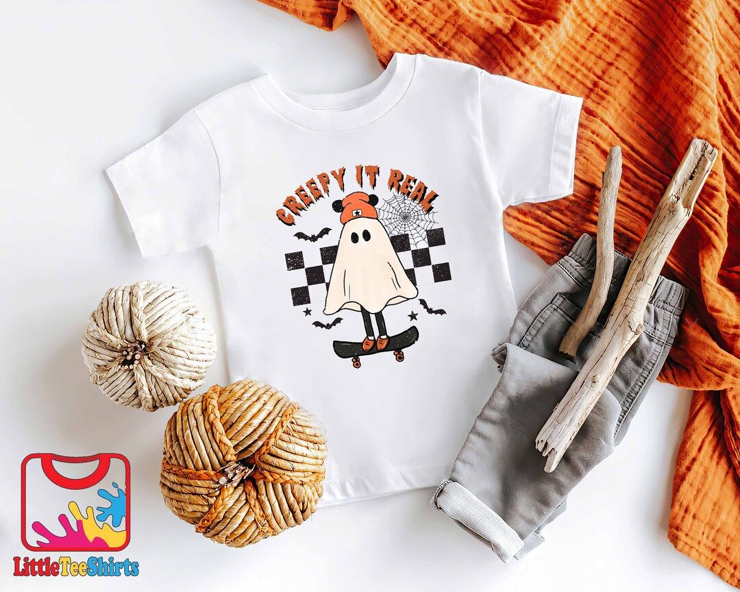 Creep It Real Toddler Shirt Retro Halloween Kids Shirt Ghost - Etsy | Etsy (US)