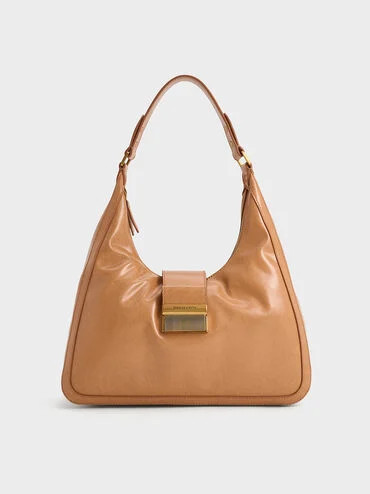 Toffee Charlot Hobo Bag | CHARLES & KEITH UK | Charles & Keith UK