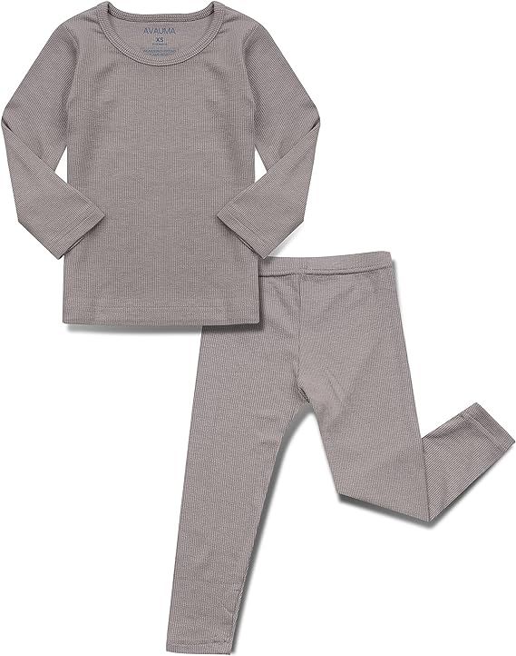 AVAUMA Baby Boys Girls Pajama Set Kids Toddler Snug fit Ribbed Sleepwear pjs for Daily Life Style | Amazon (US)