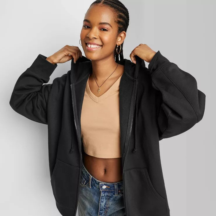 Women's Oversized Zip-Up Hoodie - Wild Fable™ | Target