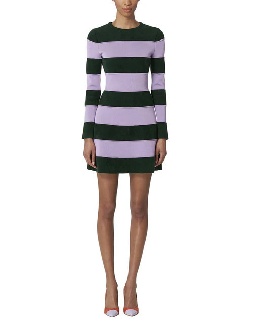 Carolina Herrera Crewneck Knit Mini Dress | Shop Simon