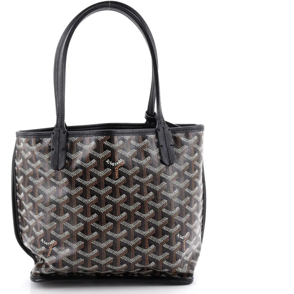 Pre-Owned Goyard Anjou Reversible Tote Coated Canvas Mini in Black at Nordstrom, Size X-Small | Nordstrom