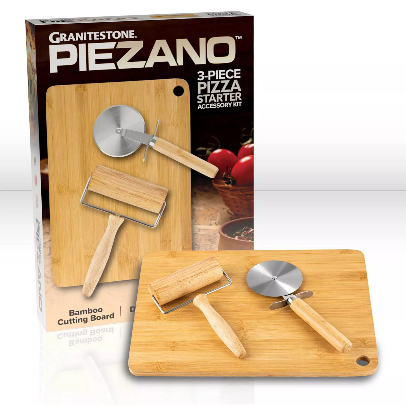 Granitestone Piezano 3-Piece Pizza Starter Accessory Kit, Beige Khaki | Kohl's