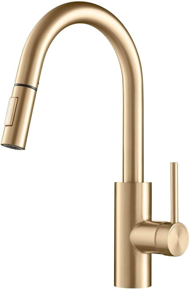 Kraus KPF-2620BB Oletto Kitchen Faucet, 15 1/8 Inch, Brushed Brass | Amazon (US)