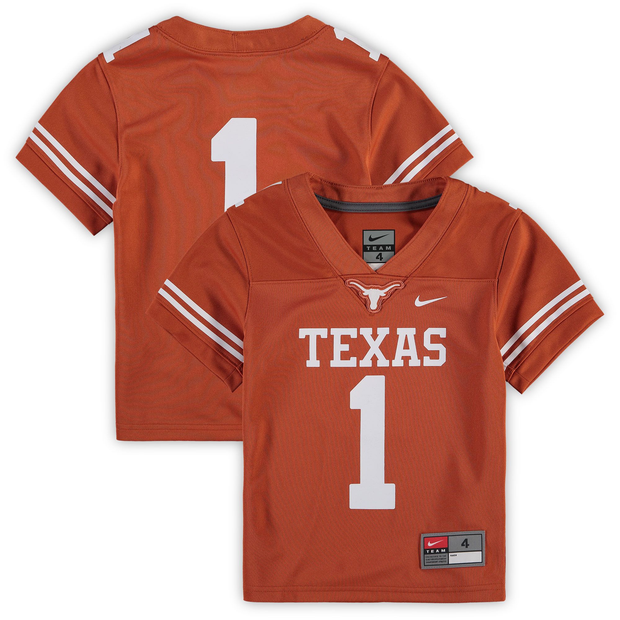 #1 Texas Longhorns Nike Preschool Untouchable Football Jersey - Texas Orange | Fanatics