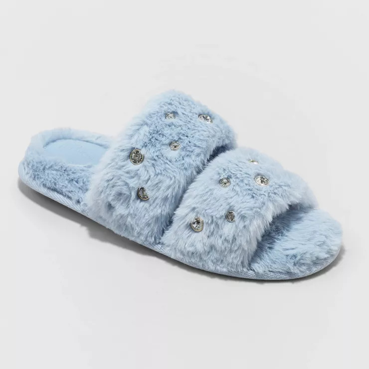 Women's Vienna Rhinestone Embellished Slide Slippers - Stars Above™ | Target