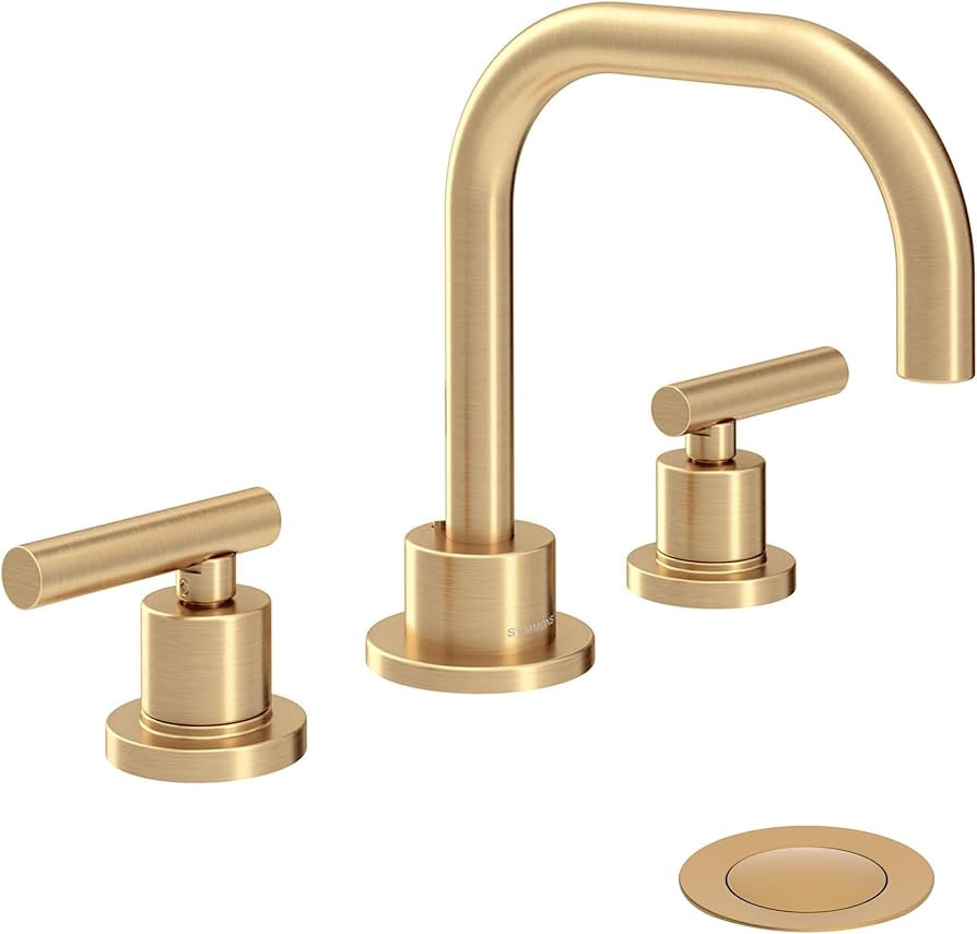 Symmons Dia Widespread Two-Handle Bathroom Faucet with Push Pop Drain Assembly in Brushed Bronze ... | Amazon (US)