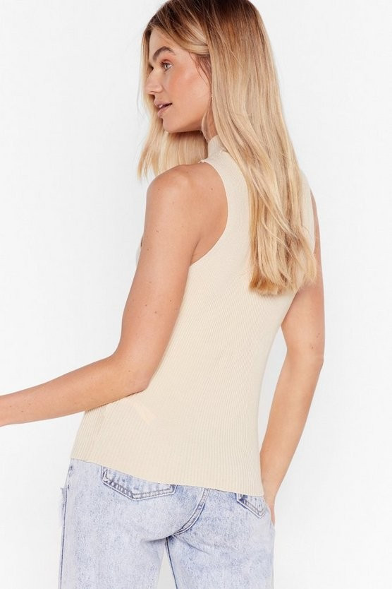 Sleeveless High Neck Knit Top | NastyGal (UK, IE)