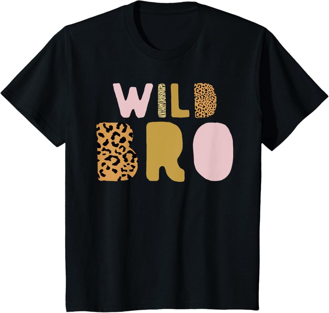 Wild One Bro two wild birthday outfit Zoo Birthday Animal T-Shirt | Amazon (US)