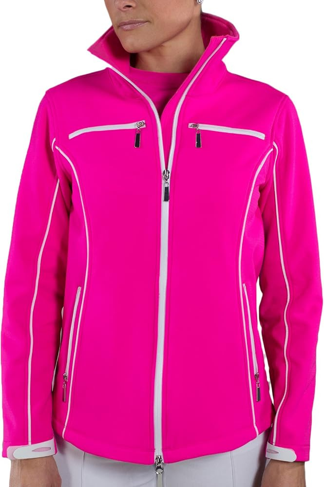 Jofit Ladies & Plus Size Tech Golf Jackets - Mojito (Fluorescent Pink) $190 | Amazon (US)
