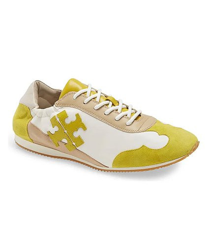 Tory Burch Yellow & New Ivory Tory Leather Sneaker - Women | Zulily