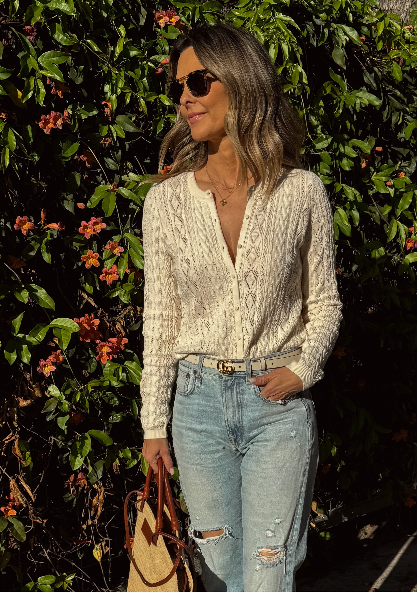 Sezane cardigan sz S
Sezane tote bag 
Jeans are old R13


#LTKstyletip #LTKover40