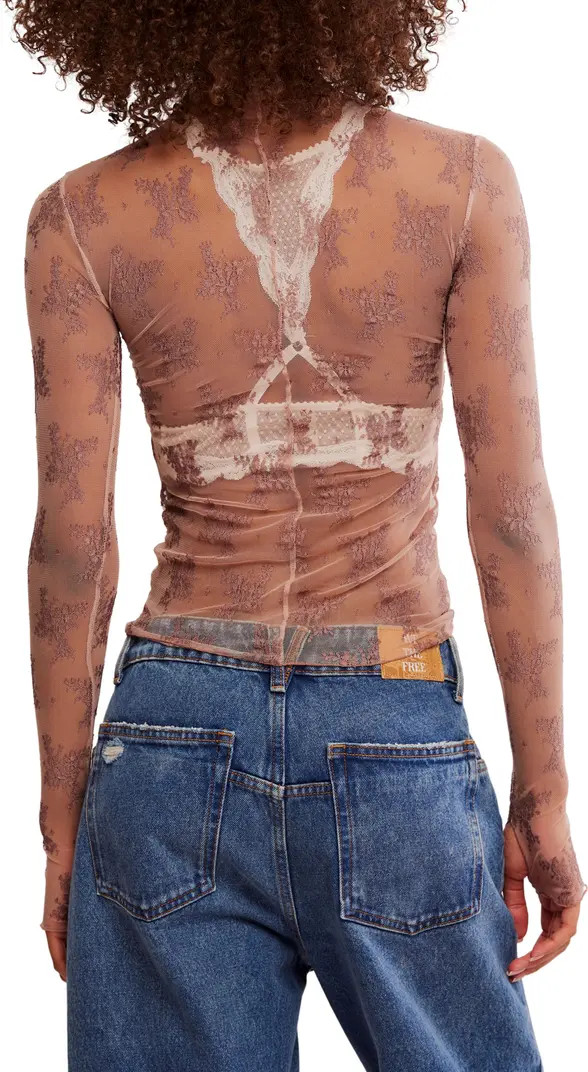 Two-Tone Lady Lux Sheer Mesh Top | Nordstrom