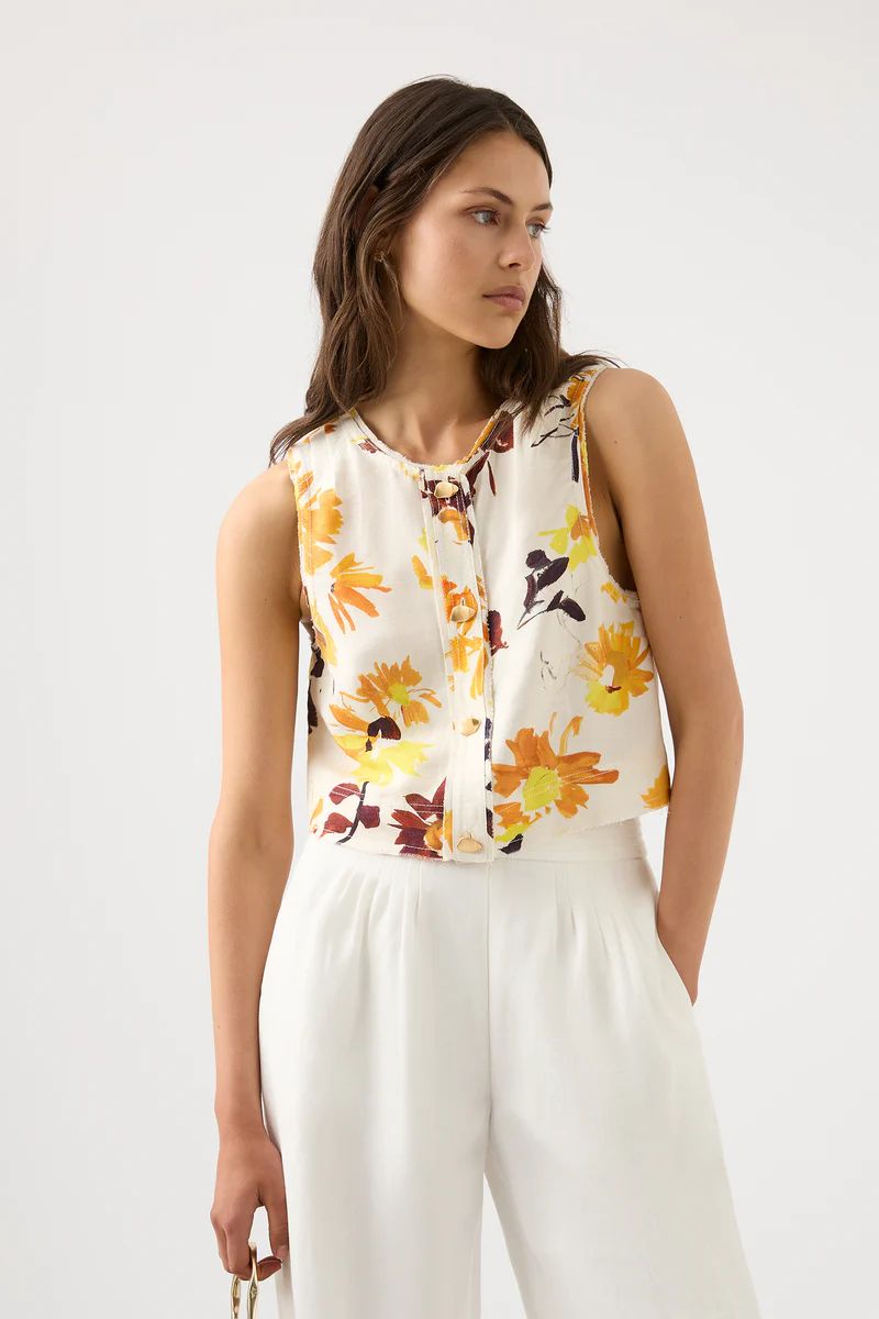 Bessie Floral Shell Top | aje. (US, UK, Europe, ROW)