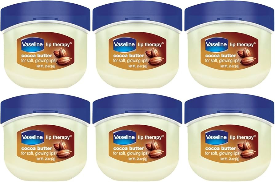 Vaseline Lip Therapy Cocoa Butter 6-Pack – Mini Lip Balms for Soft, Glowing Lips, 0.25 Oz Ea | Amazon (US)