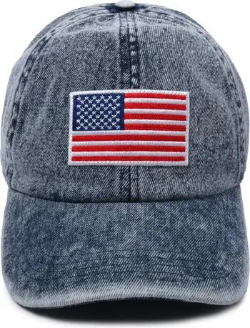 David & Young USA Flag Patch Cotton Baseball Cap | Nordstromrack | Nordstrom Rack