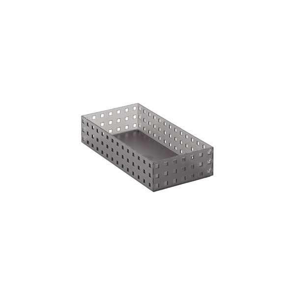 like-it Bricks 11" Medium Short Bin Smoke | The Container Store