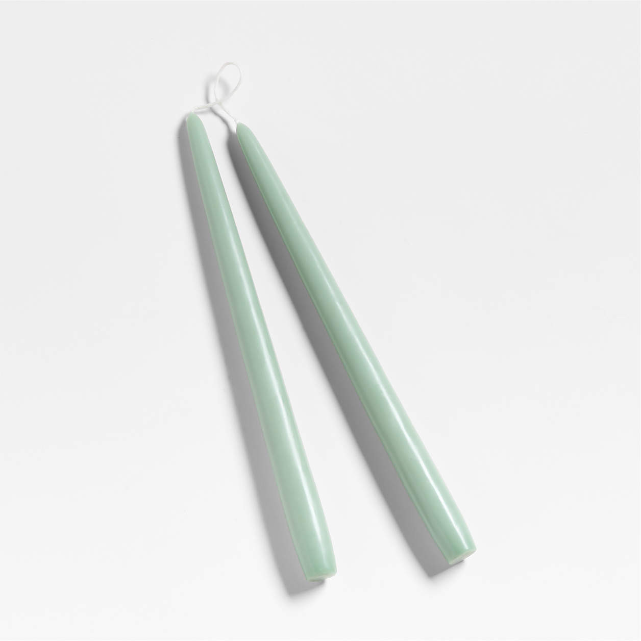 Sage Green 12" Dipped Taper Candles, Set of 2 + Reviews | Crate & Barrel | Crate & Barrel