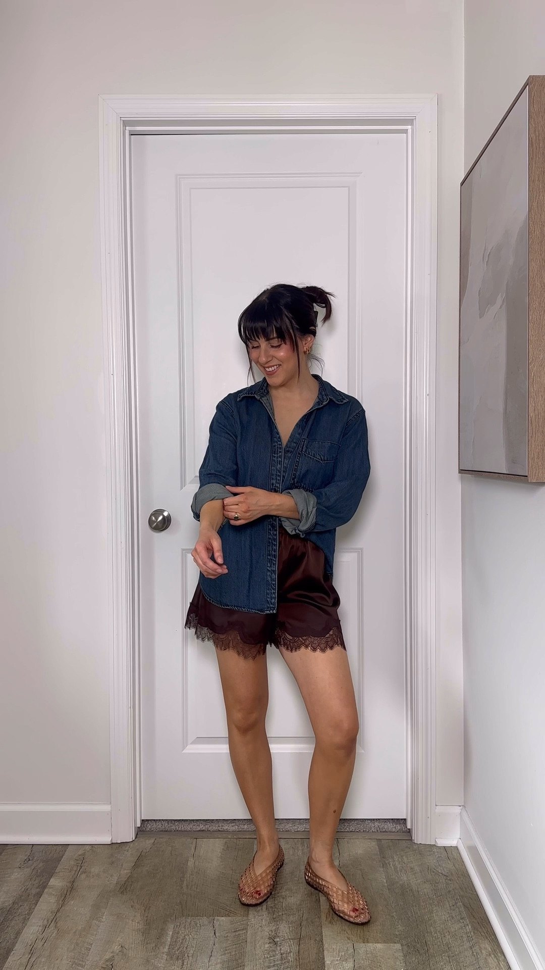 Easy way to update an outfit with bike shorts by making a few swaps! Even comfier! 

M denim top, s tee, 6 bike shorts, s lace trimmed shorts from target 

#LTKSeasonal #LTKootd #LTKPetite