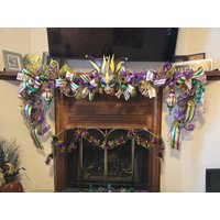 Mardi Gras Garland, Mardi Decor, New Orleans, Fat Tuesday, Jester Mask Garland | Etsy (US)