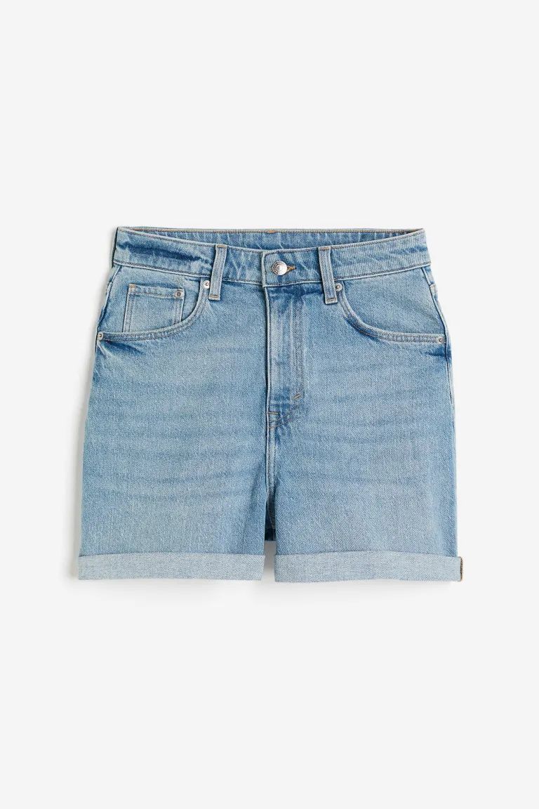 Mom Ultra High Denim shorts - Light denim blue - Ladies | H&M US | H&M (US + CA)