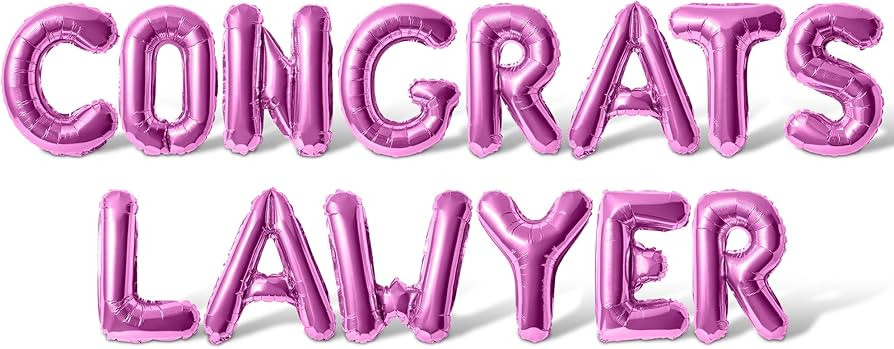 Letter Balloons - CONGRATS LAWYER 16" Inch Alphabet Letters Foil Mylar Balloon Law School Graduat... | Amazon (US)