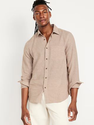 Classic Fit Everyday Linen-Blend Shirt | Old Navy (US)