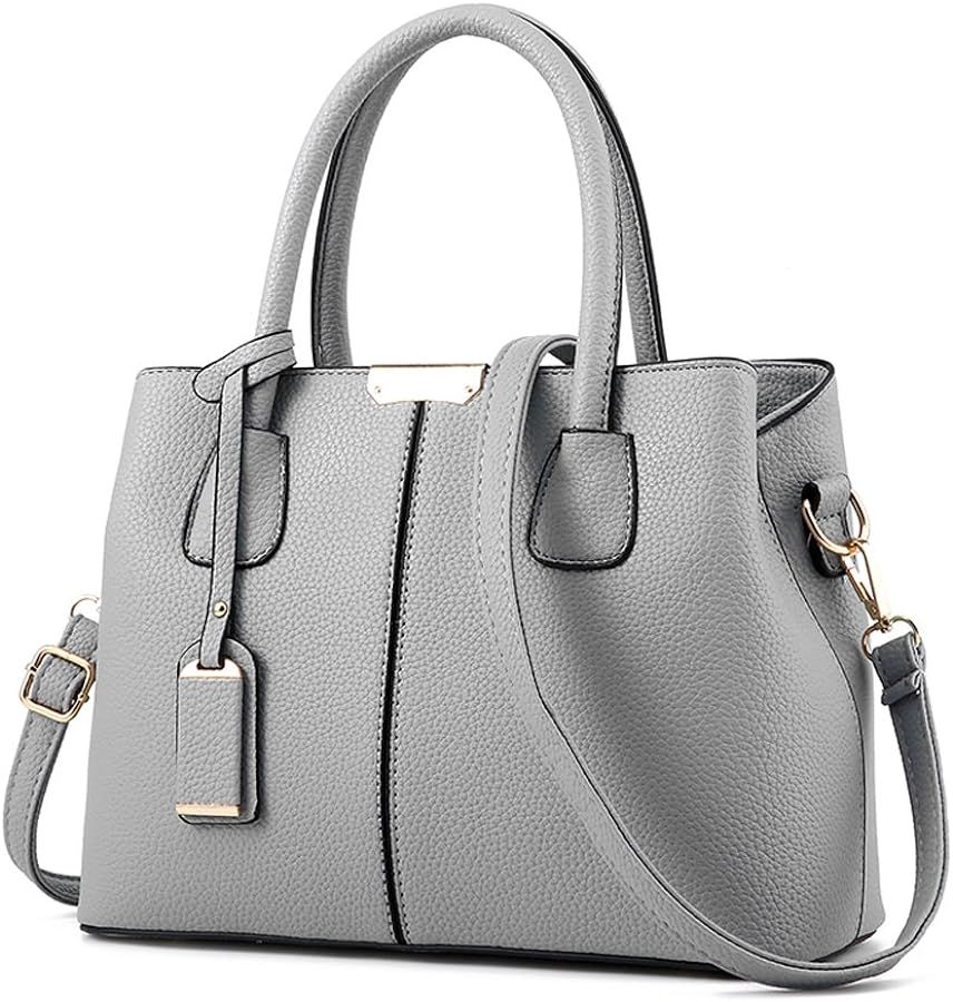 Covelin Women's Top-handle Cross Body Handbag Middle Size Purse Durable Leather Tote Bag | Amazon (US)
