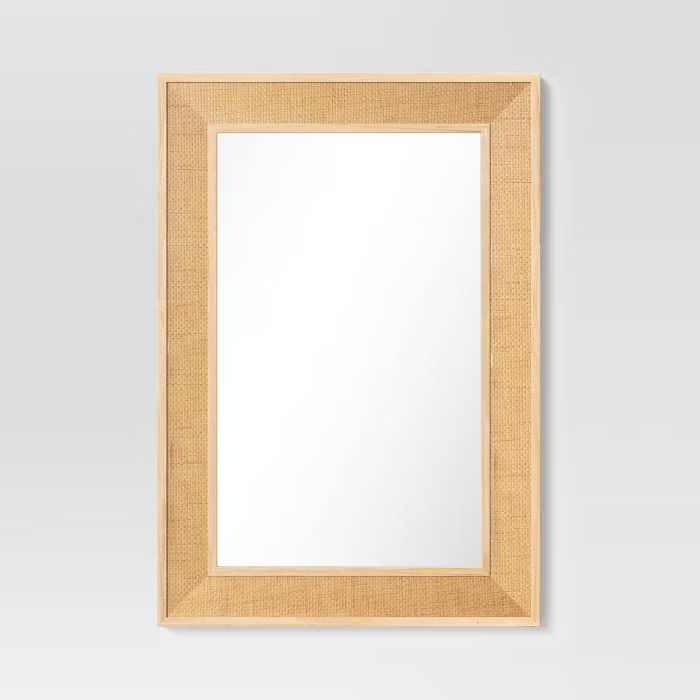 24&#34; x 35&#34; Classic Woven Wall Mirror Natural - Threshold&#8482; | Target