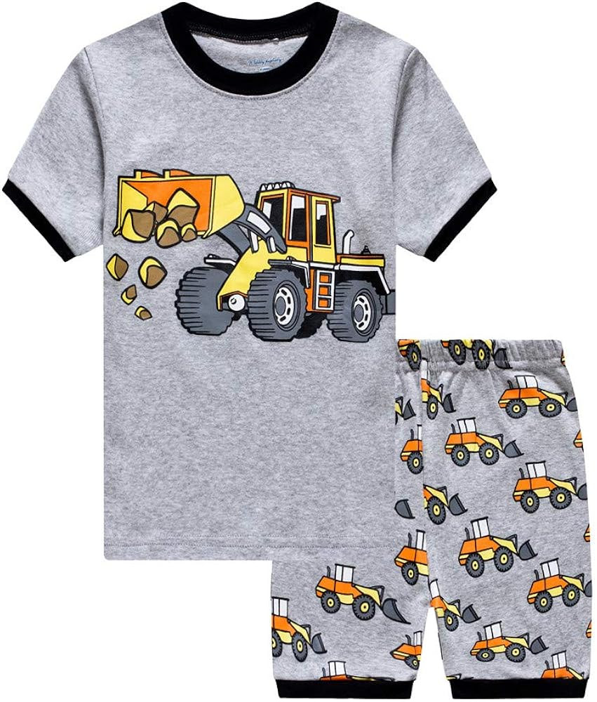 Little Boys Pajamas Short Set for Toddler Summer Clothes Train Dinosaur Sleepwear Cotton 2 Piece ... | Amazon (US)