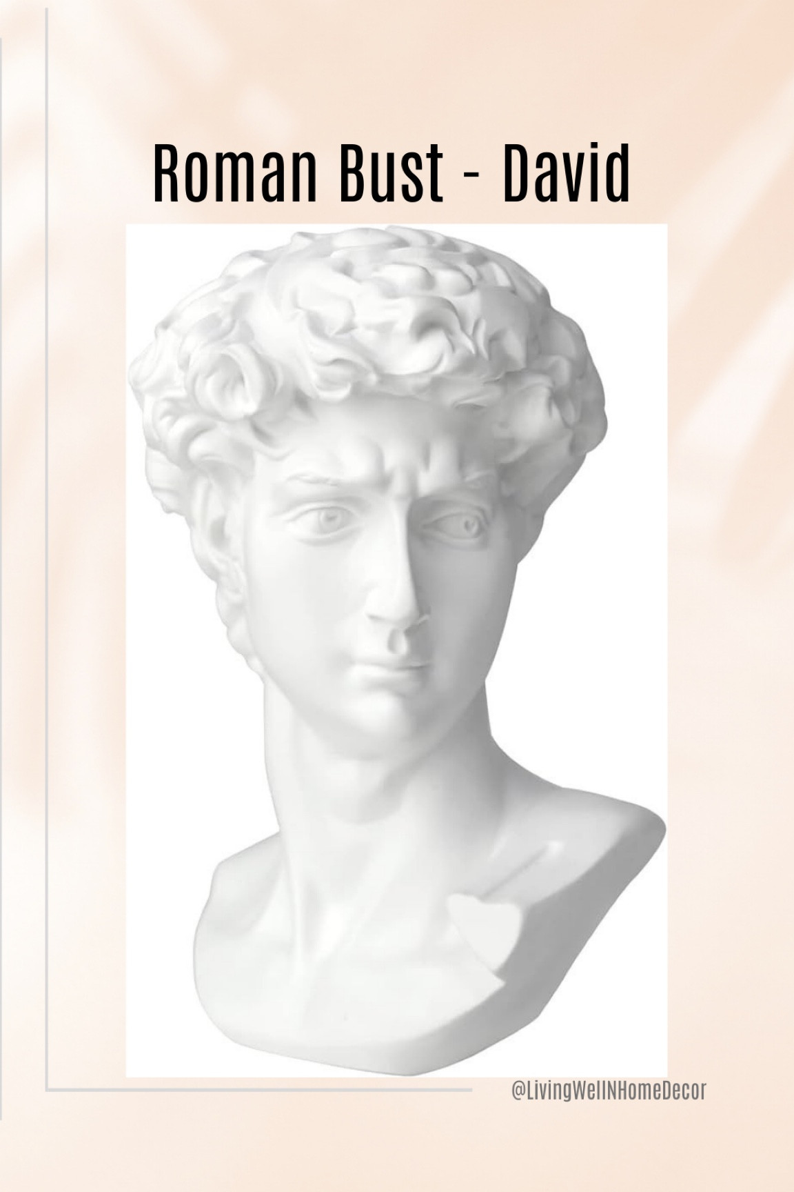 Statue Bust Greek Roman Sculpture Mythology Classic David, David for 11In