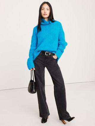 Italian Alpaca-Blend Funnel-Neck Sweater | Banana Republic (US)