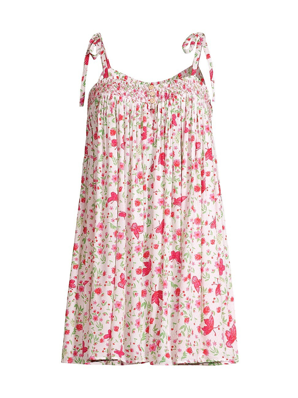 Women's Rule The World Smocked Floral Romper - Ivory Combo - Size Medium | Saks Fifth Avenue