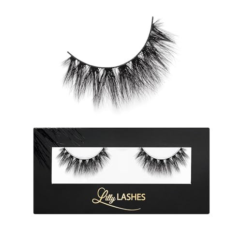 Lilly Lashes Mykonos 3D Mink Lashes, The Original Lilly Lash for Wispy & Natural Look, Reusable Eyelashes up to 25x, Fluffy Eyelashes, Strip Lashes, Lash Glue not Included | Amazon (US)