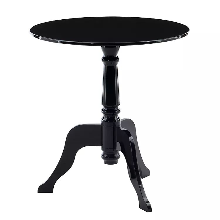 New! Black Acrylic Tripod Spindle Side Table | Kirkland's Home