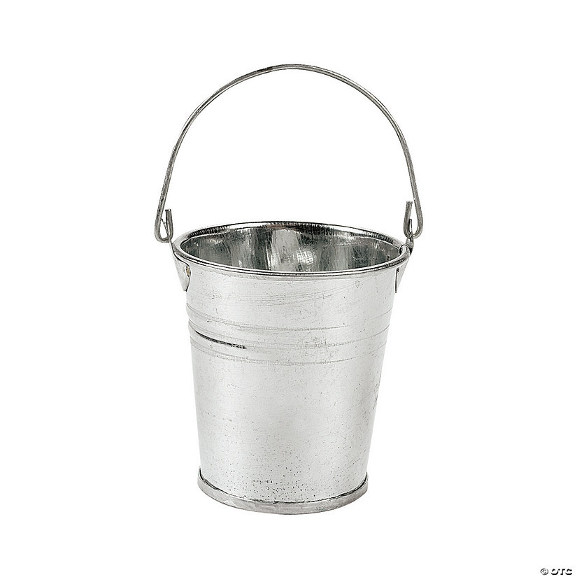 Mini Galvanized Metal Pails - 12 Pc. | Oriental Trading Company