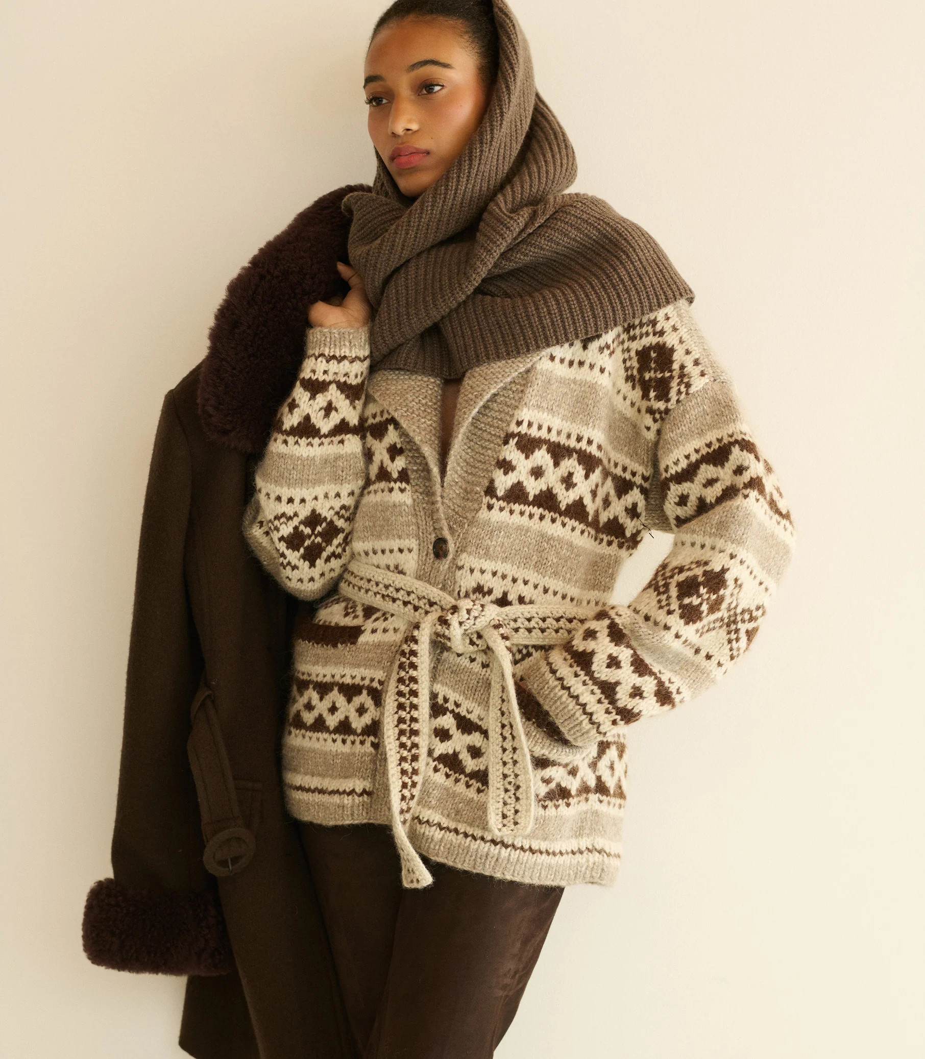 Hale Cardigan - Rainer Jacquard | DÔEN | DOEN