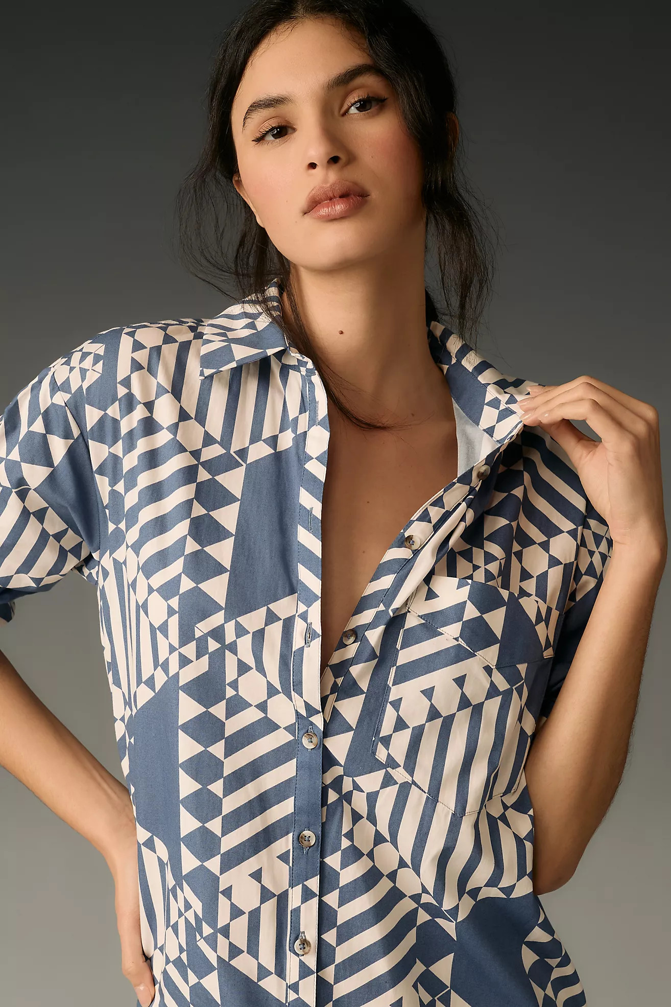 The Soren Long-Sleeve Shirt Dress by Maeve | Anthropologie (US)