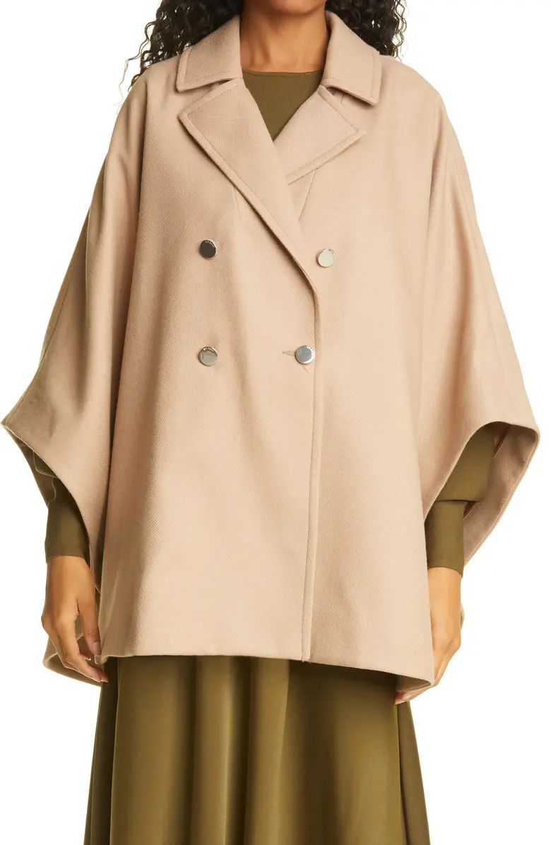 Donnata Double Breasted Wool & Cashmere Blend Cape | Nordstrom