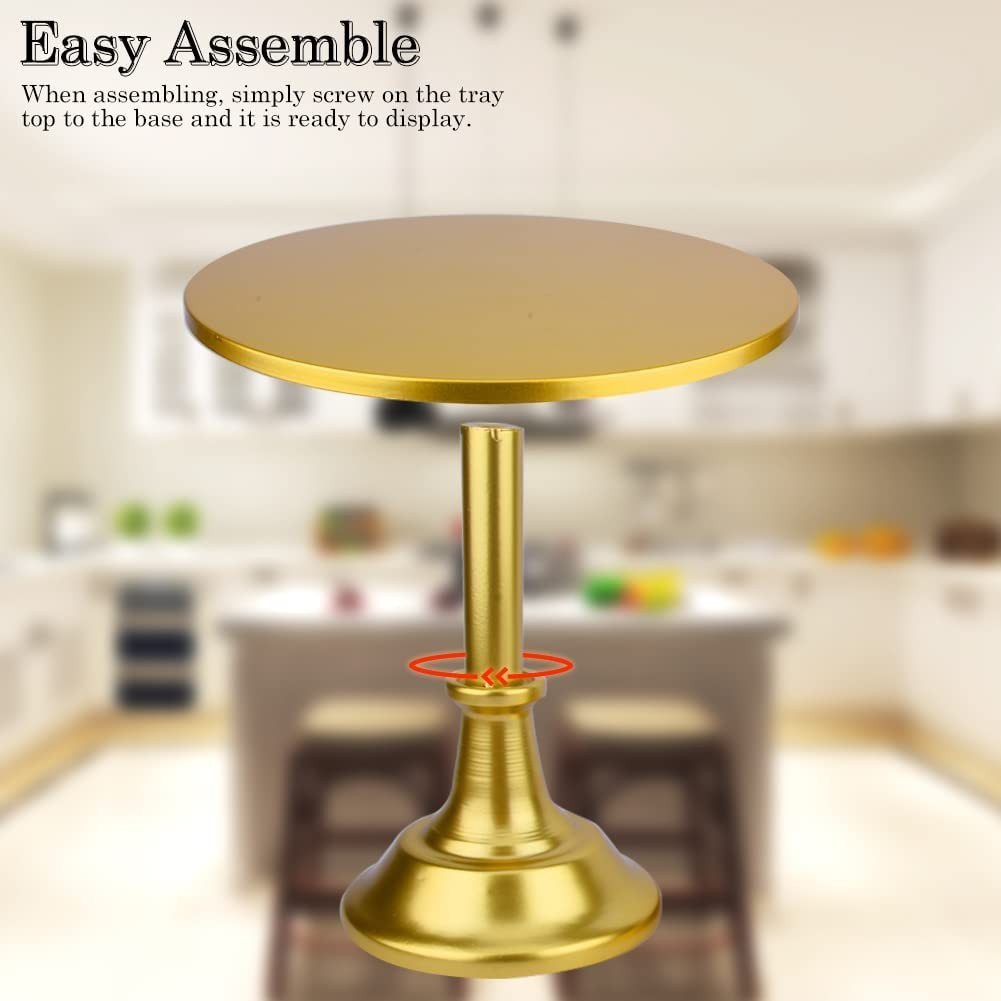 Cake Stand,Gold Cake Display Stands Round Cupcake Stand Metal Cake Plate for Wedding Birthday Par... | Amazon (US)