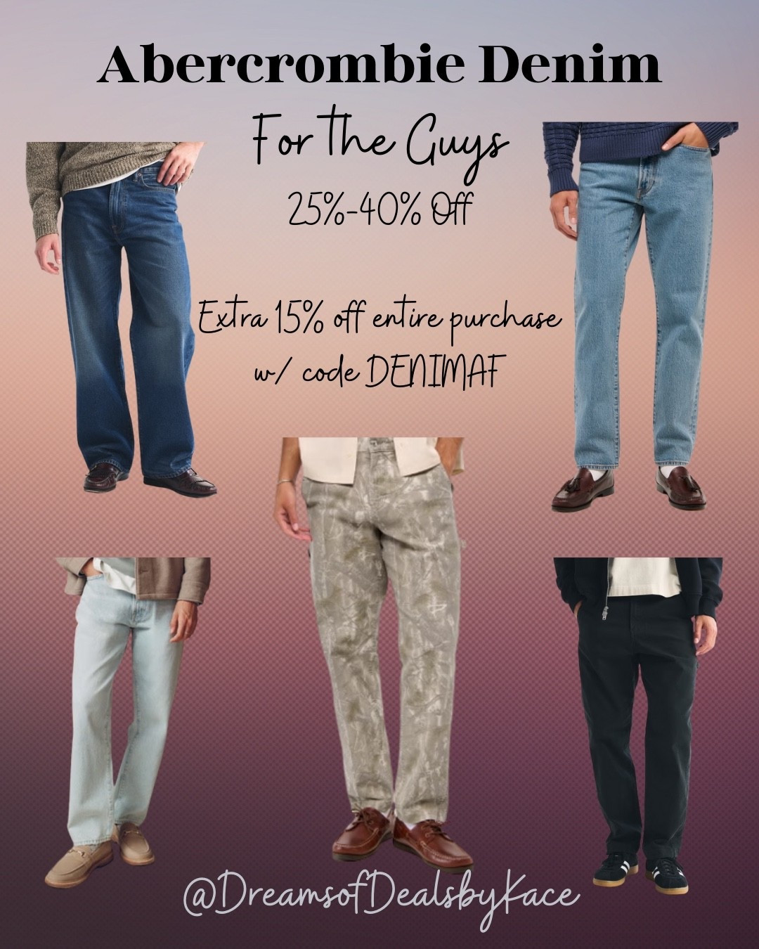 Denim for the guys is on sale too! Make sure to use my code DENIMAF for an extra 15% off your entire cart!

#LTKMens #LTKSaleAlert #LTKgrwm