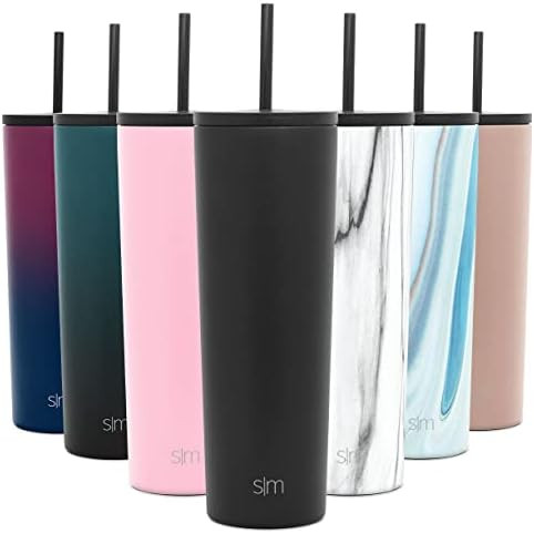 Simple Modern Classic Insulated Tumbler with Straw and Flip Lid - Stainless Steel Water Bottle Iced  | Amazon (US)