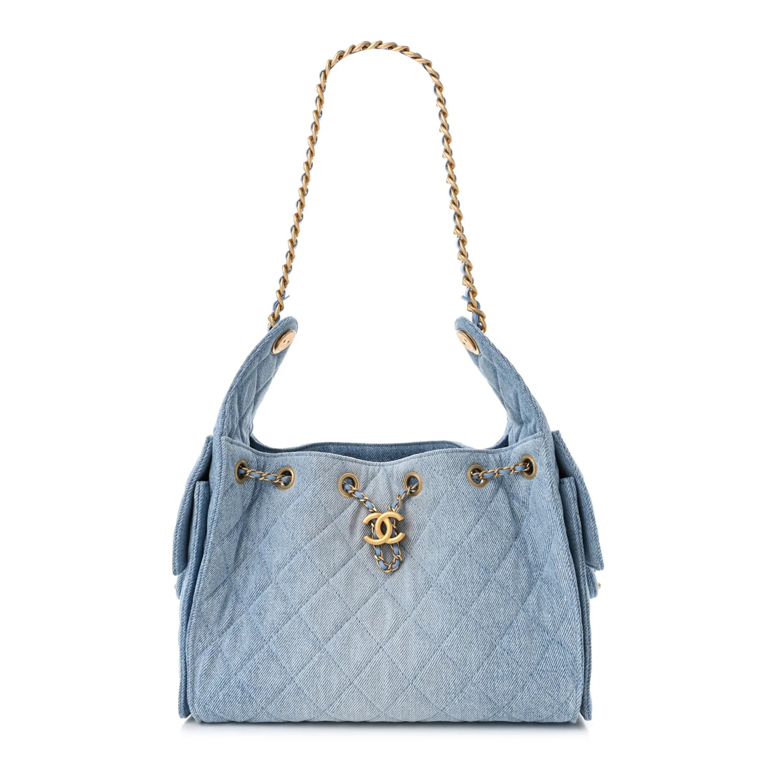 Washed Denim Quilted Small Chanel 25 Handbag Blue | FASHIONPHILE (US)