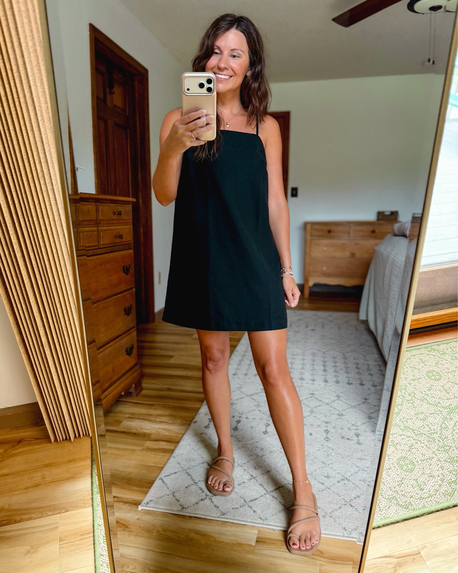 xs petite in my dress (also linked a similar one with shorts under it from quince!) my croc sandals are size 6.

#LTKPetite #LTKgrwm #LTKSeasonal