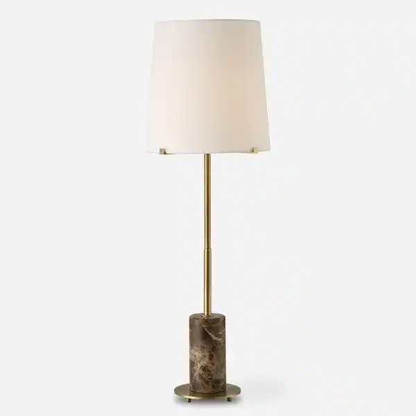 Uttermost Sepia Brown Marble Buffet Lamp - 36" H X 12" W X 12" D - Bed Bath & Beyond - 41171547 | Bed Bath & Beyond
