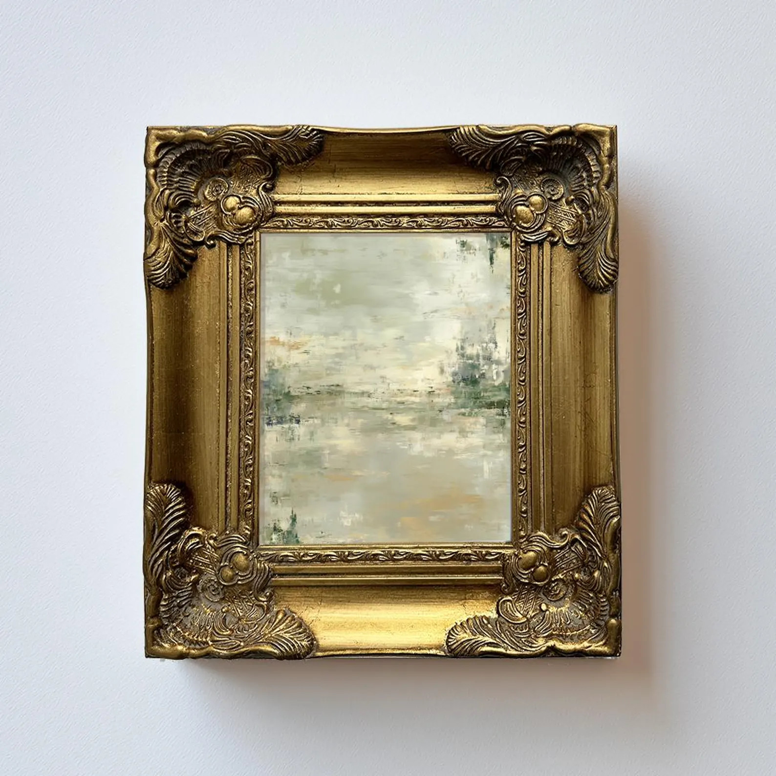 Framed Abstract Wall Art, Oil Painting on Canvas, Handmade Original Art, Gold Frame, Landscape Ar... | Etsy (US)