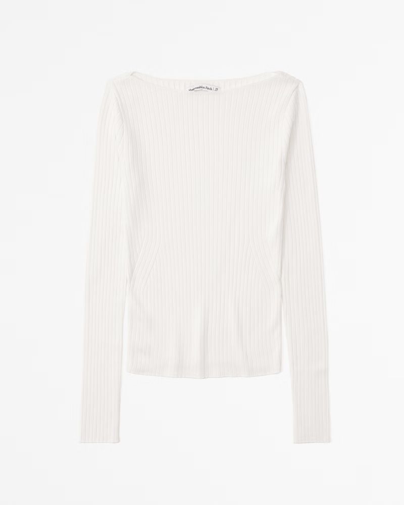 Women's Glossy Slash Sweater Top | Women's Clearance | Abercrombie.com | Abercrombie & Fitch (US)